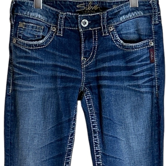 Silver Jeans Women's Berkley Surplus Bootcut Distressed Stretch Jeans Size 28/33 - Picture 3 of 9